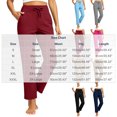 thumbnail image 4 of Yoga Pants for Women Ihhxva Relaxed Fit Elastic Waist Stretch Adjustable Workout Leggings Gym Daily Wear Running Fitness S-3XL, 4 of 9