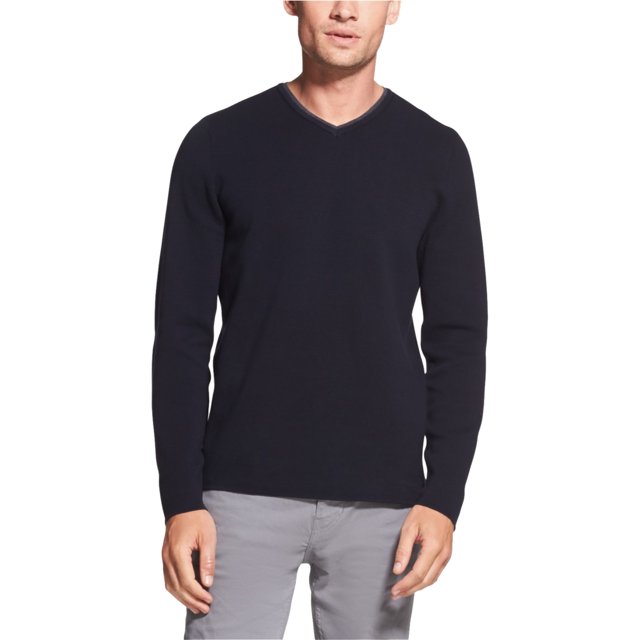 Suéter DKNY con Cuello en V para Hombre Azul Mediano