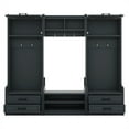 thumbnail image 7 of 4-in-1 Detachable Hall Tree with Storage Bench, Wood Coat Rack with 7 Hooks, 2 Display Dividers and 2 Cabinet, Mudroom Organizer with 4 Drawers and 2 Shoes Storage Shelves for Hallway, 7 of 7