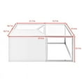 thumbnail image 4 of Inspired Home CT531-35SR-UE 15.7 x 37.4 x 37.4 in. Posh Living Kristy Coffee Table, Chrome - 3 Piece, 4 of 7