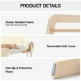 thumbnail image 2 of Cat Couch Bed, Pet Sofa for Indoor Cats Wooden Indoor Elevated Cat Beds with Removable Mattress Cover Suitable for Kitty, Puppy or Small Animal (Beige, Large), 2 of 14