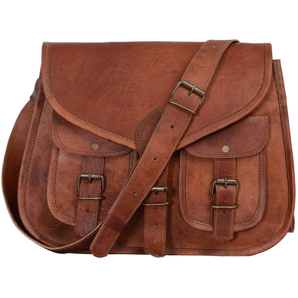Komal's Passion Leather - KPL 14 Inch Leather Purse Women Shoulder Bag ...