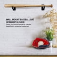 thumbnail image 2 of Vitrina de bate de béisbol de 2 uds, soporte para colgar bate de béisbol, estante Horizontal para bate de béisbol de montaje en pared, soporte para bate de béisbol-Negro, 2 of 5