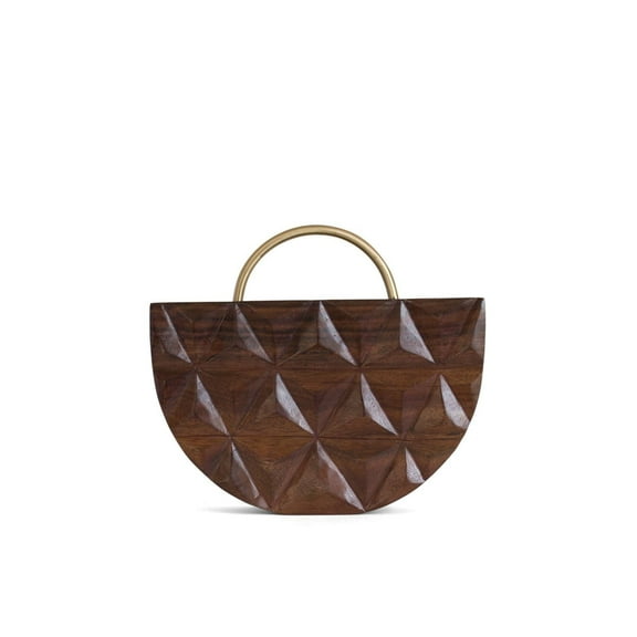 Different Craft India Wooden Cltch Bag, Fully hand carving Brown Clutch purse Bag For Women on her Bridal Day