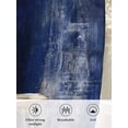 thumbnail image 6 of Sheer Curtains 72 Inches Long 2 Panels Set for Bedroom, Navy Blue Semi Sheer Curtains for Windows, Retro Oil Painting Modern Abstract Art Aesthetics Voile Window Treatments Rod Pocket Curtain, 6 of 7