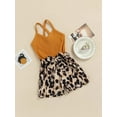 thumbnail image 3 of Coduop Toddler Baby Girl Sleeveless Romper Leopard Patchwork Jumpsuit One-Piece 1-6 Years, 3 of 9