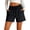 #02 Black, variant on Busydd Womens Shorts Mid Rise Stretchy Denim Shorts Zipper Button Jean Shorts Comfortable Casual Short Pants Summer Lightweight Folded Hem Ripped Jean Shorts with Pockets