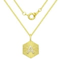 thumbnail image 5 of 14KT Gold Flash Plated Double Necklace Set with Simulated Diamonds Adult, 5 of 5