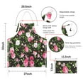 thumbnail image 7 of Pioneer Flower Floral Print Pattern Apron-Garden Aprons for Women with Pockets-Cotton Linen Waterproof Kitchen Cooking Gardening Aprons Adjustable for Kitchen,Cooking,BBQ and Salon 33x27 Inch, 7 of 7