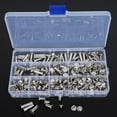 thumbnail image 2 of FLAMEEN 320PCs Screws Nuts Flat Head Rivet Set Threaded Iron Nickel Plated Hardware Fastener Combination Kit,Hardware Fastener,Screws, 2 of 8