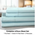 thumbnail image 5 of BedTite 300 Thread Count Cotton 4-Piece Queen Sheet Set - Light Blue, 5 of 7