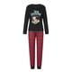 thumbnail image 2 of Pijamas familiares navideños a juego: camiseta de manga larga con estampado de alces y pantalón a cuadros., 2 of 10