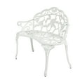 thumbnail image 4 of White Metal Rose Garden Bench, 4 of 5