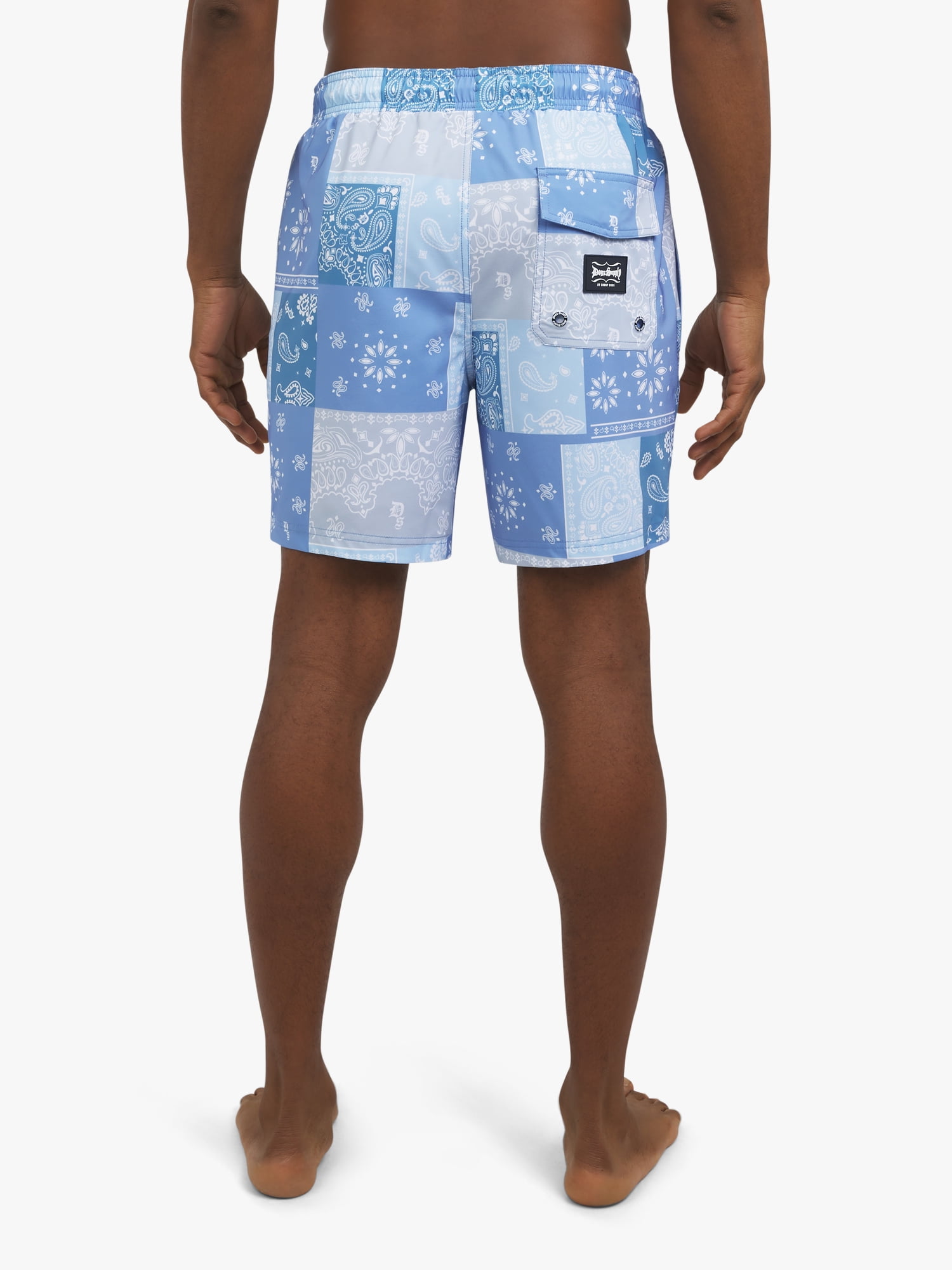 Dogg Supply by Snoop Dogg Men's Paisley Patches Swim Trunks, 7" Inseam, Sizes S-3XL