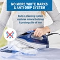 thumbnail image 5 of T-fal Express Steam+, Steam Iron, Durilium AirGlide Soleplate, Dark Blue, 5 of 7