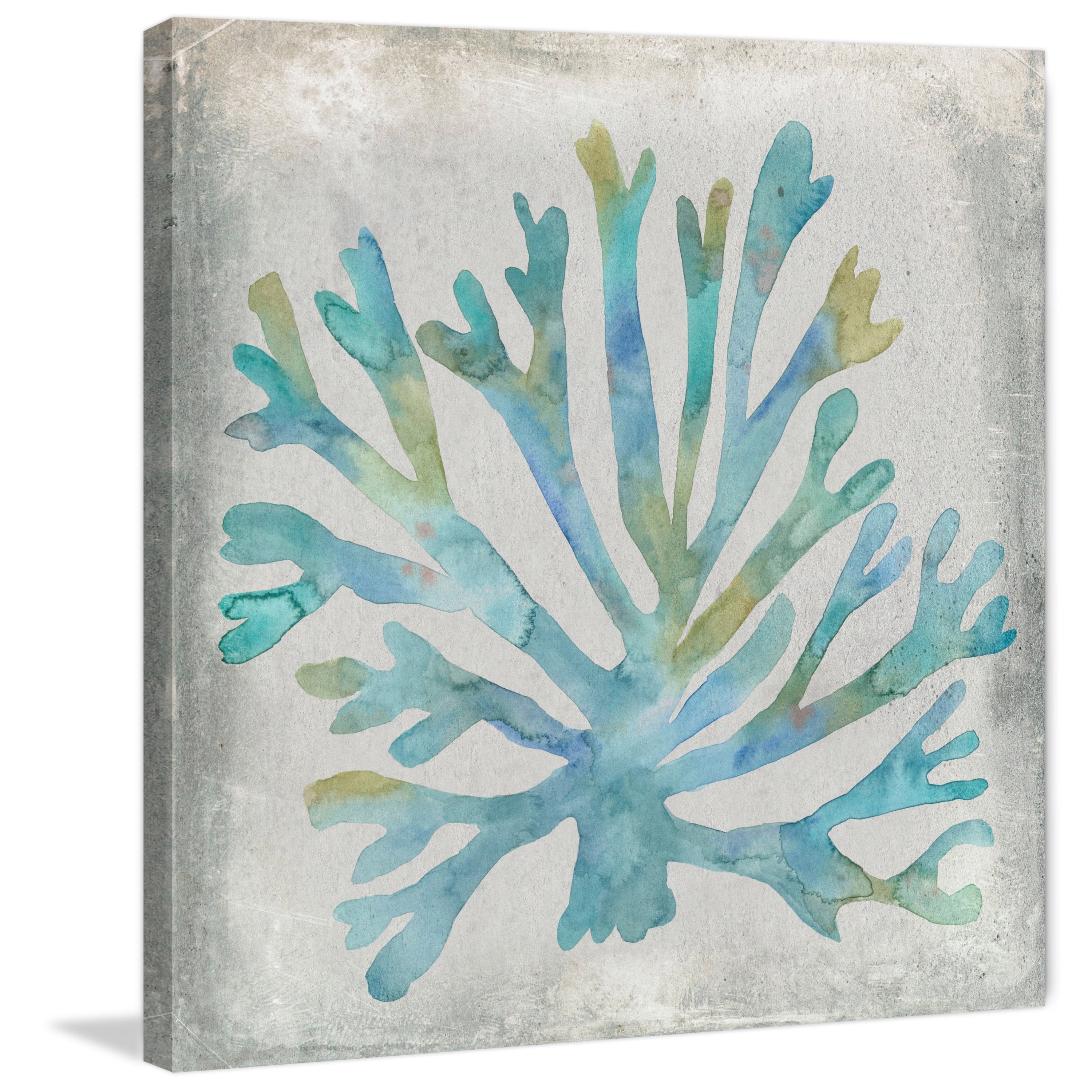 Marmont Hill "Watercolor Coral I" Painting Print on Wrapped Canvas