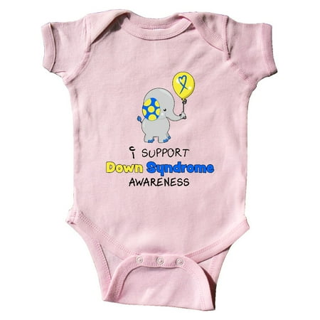 

Inktastic I Support Down Syndrome Awareness Elephant with Balloon Gift Baby Boy or Baby Girl Bodysuit