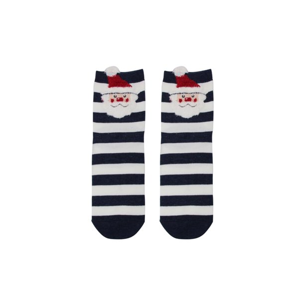 Sonducket 1 par de calcetines navideños de lana Coral, decoración navideña, calcetines cálidos de invierno para el hogar, adornos navideños, Medias barba blanca navideña Sonducket AP000488-08