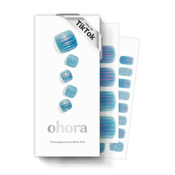 Tiras de gel para pedicura Sohora Semicuradas de PP Baccarat Blue con accesorios