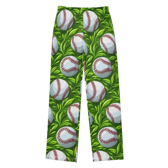 joogoo Baseball on Grass Pajama Pants Pj Bottoms Sleepwear Lounge L