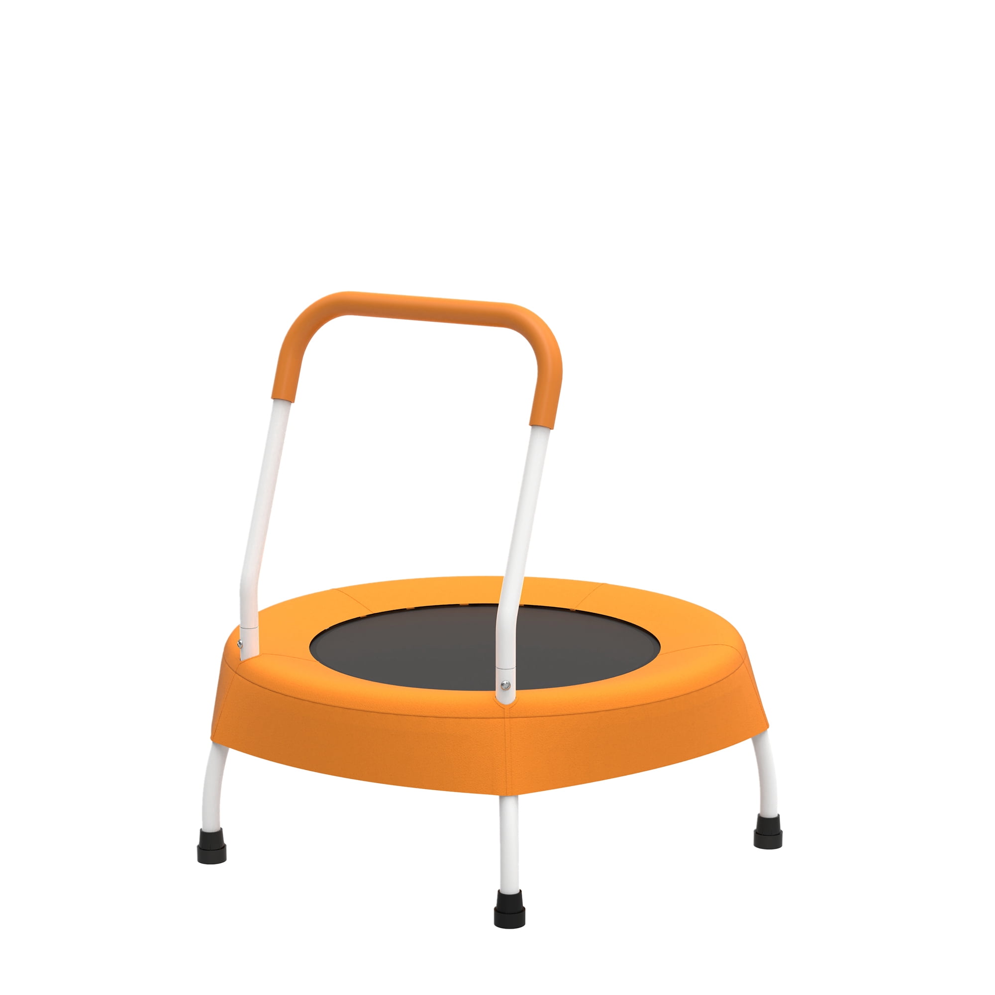 Leumius 28inch Mini Trampoline with Handle for Kids,Indoor Outdoor Small Rebounder Trampoline for Boys and Girls,Orange