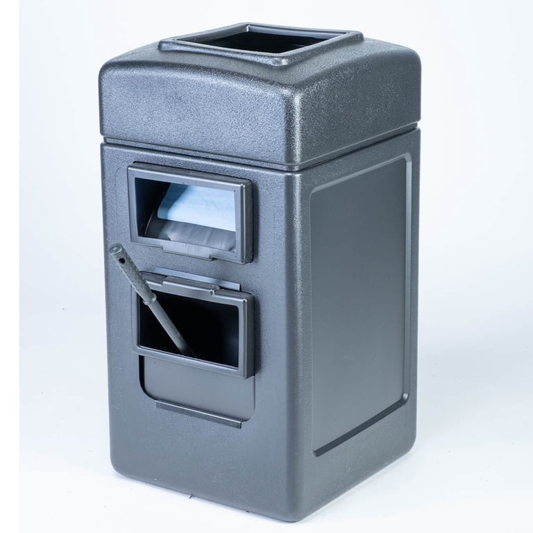 Commercial Zone Products Outdoor Garbage Bin, Black, 45-Gallon