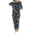 thumbnail image 2 of Women Jumpsuit Women Wear Home Hooded Printed Red Ear Sleeve Long Zipper'S Rompers,Dark Blue,M, 2 of 9