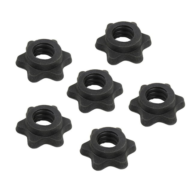 Abrazaderas olímpicas para pesas, abrazaderas profesionales, Clips de peso para barras, barra olímpica de bloqueo, barra de levantamiento de pesas, tuerca de fijación 6 piezas SM SunniMix clips de abrazadera de barra