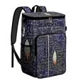 thumbnail image 1 of Scientific Knowledge Insulated Backpack Cooler, Leakproof Lunch Bag with Laboratory and Formula Design for Students, 1 of 6
