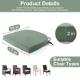 thumbnail image 3 of Panpaddle Patio Chair Cushions Set of 4, Waterproof Seat Cushions with Ties for Outdoor Furniture, Garden, Deck & Backyard, Green, 17" x 16" x 2", 3 of 8