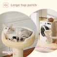 thumbnail image 3 of PEQULTI 36" Large Cat Scratching Post Tall Cat Scratcher for Indoor Pet  with Flower Perch Beige, 3 of 9