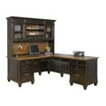 thumbnail image 3 of Martin Furniture Hartford Wood 70" Pedestal L-Shaped Desk in Brown Finish, 3 of 9