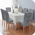 thumbnail image 2 of Chair Covers for Dining Chairs Set of 6,Stone Stretch Dining Room Chair Cover Kitchen Parsons Chair Slipcovers (Pack of 6, Stone), 2 of 6