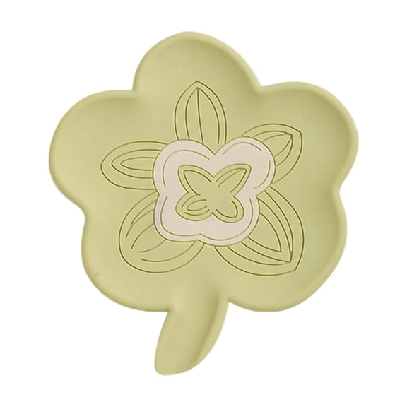 Specollect 1 Pcs Floral Soap Dish with Drainage Groove for Bathroom Sink, Decorative Soap Holder Tray, Non-Slip Soap Saver for Kitchen Countertop and Vanity