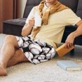 thumbnail image 2 of Daiia Cute Baseball Mens Woven Stretch Pajama Short,Short Pajama Pants-Small, 2 of 7