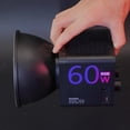 thumbnail image 4 of Klonfd Lampe Vidéo LED 60W Portable pour Photographie COB avec RVB et 24 Modes de Scène, Charge Réglable 2500 6500K (/Type C) 0R pour Prise de Vue Extérieure/, 4 of 4