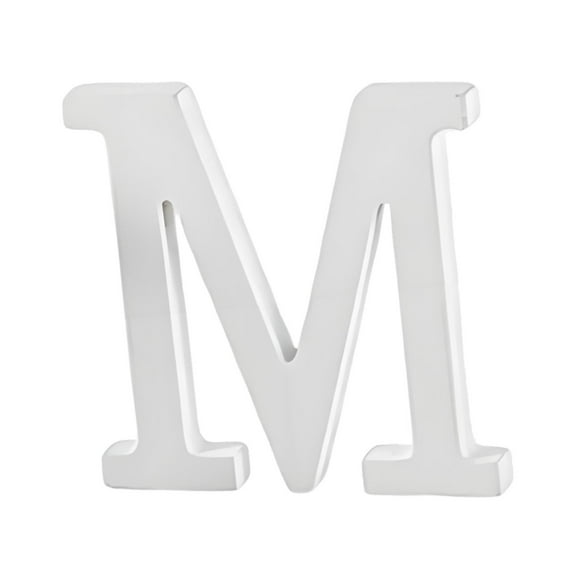 veasfak White Wood Letter Table Centerpiece Collectible Creative Smooth Surface Ornament M
