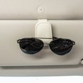 thumbnail image 2 of Soporte magnético de cuero para gafas de sol, Clip para colgar gafas para parasol de coche, adecuado para gafas de diferentes tamaños (Beige), 2 of 4