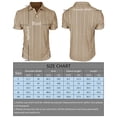 thumbnail image 3 of Ketyyh-chn99 Men's Knit Shirts Vintage Short Sleeve Button Down Shirt Men's Short Sleeved Loose Fitting Knitted T Shirt Beach Shirt Size for XL,Coffee, 3 of 6
