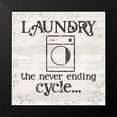 thumbnail image 2 of Reed, Tara 12x12 Black Modern Framed Museum Art Print Titled - Laundry Room Humor VI-Never Ending Cycle, 2 of 5