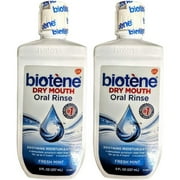Biotene Dry Mouth Oral Rinse, Fresh Mint 8 oz (Pack of 2)
