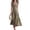 Green, variant on Women's Cap Ruffle Sleeve Button Front Tank Maxi Dress, Solid Color Asymmetrical Tier Ruffle Hem Dress, Casual Summer Notch V Neck Long Sundress