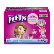Huggies Pull-Ups Training Pants with Cool and Learn for Girls, Size 3T-4T, 66...