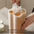 thumbnail image 3 of Airtight Food Storage Container, BPA Free PP Cereal Dispenser Large Kitchen Storage Keeper with Lids and Compartments for Grain, Sugar, Flour, Rice, Nuts, Snacks, 3L, 3 of 5