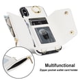 thumbnail image 3 of Allytechgroup Wallet Case for Apple iPhone XS Max, RFID Blocking Crossbody Shoulder Strap Hand Wrist Cards Holder Ring Stand Bumper Drop Protection Phone Case for Girls Women, White, 3 of 9