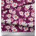 thumbnail image 3 of Soimoi Cotton Poplin Fabric Cosmos Floral Printed Fabric 1 Yard 56 Inch Wide, 3 of 3