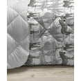 thumbnail image 3 of Animal Down Alternative Comforter, African Jungle Related Isolated Pattern of Adult Zebra Giraffe and Their Cubs, Microfiber Quilt for All Season, 5 Sizes, Grey and White, by Ambesonne, 3 of 3