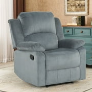 Bonzy Home Recliner Chair with Soft Padded Headrest and Armrest, Theater Reclining Chair Sofa for Living Room and Bedroom