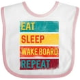 thumbnail image 3 of Inktastic Wakeboarding Eat Sleep Wakeboard Repeat Boys or Girls Baby Bib, 3 of 4