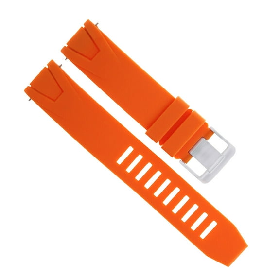 ORANGE RUBBER BAND BRACELET STRAP FOR 45.5MM  OMEGA SEAMASTER 22MM PLANET OCEAN